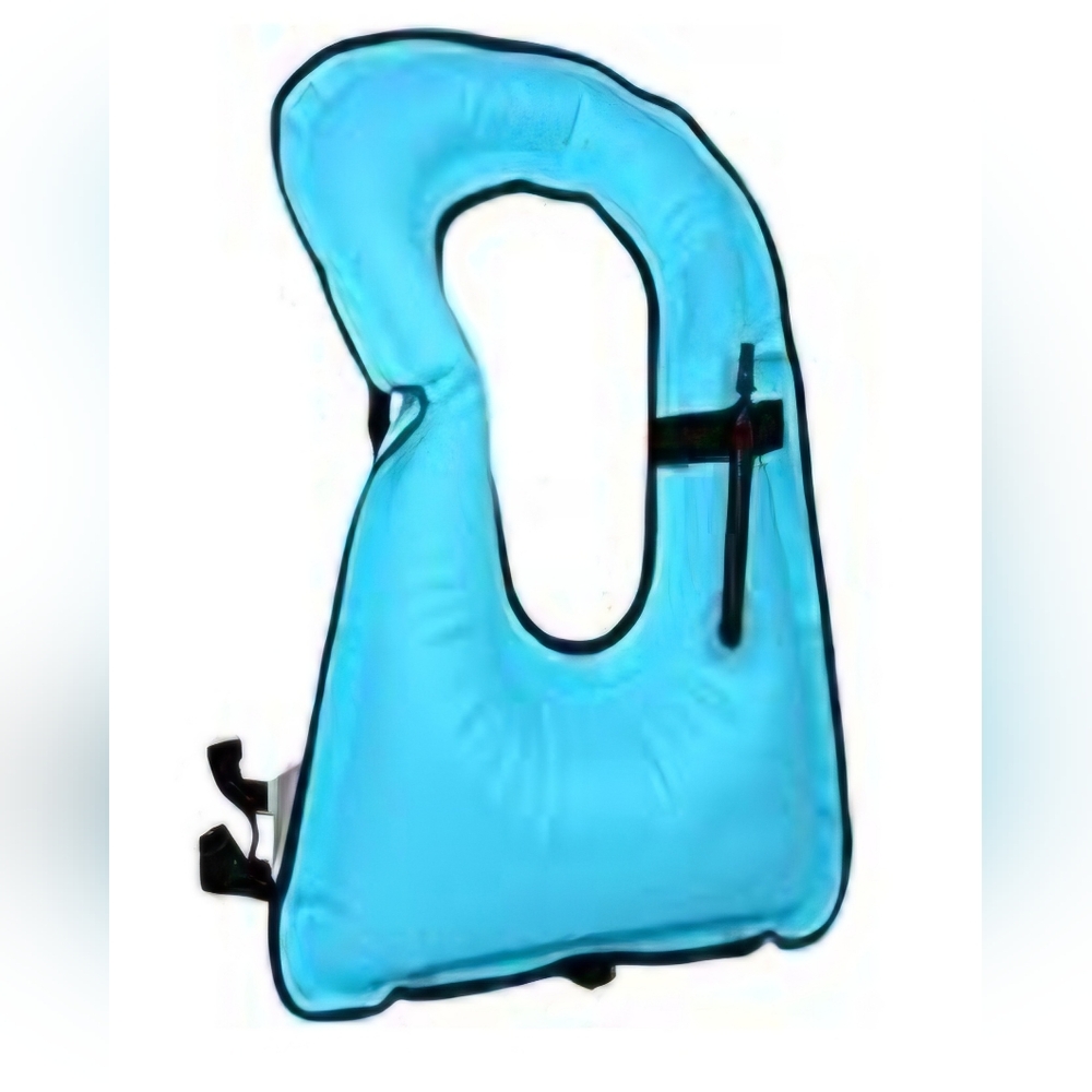 Inflatable Snorkel Vest NEON BLUE / AQUA